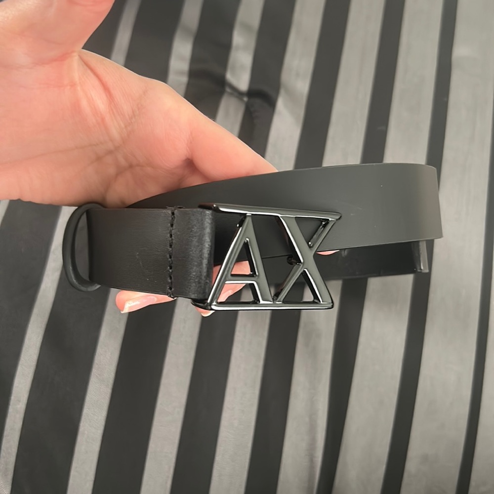 Armani Exchange leather belt